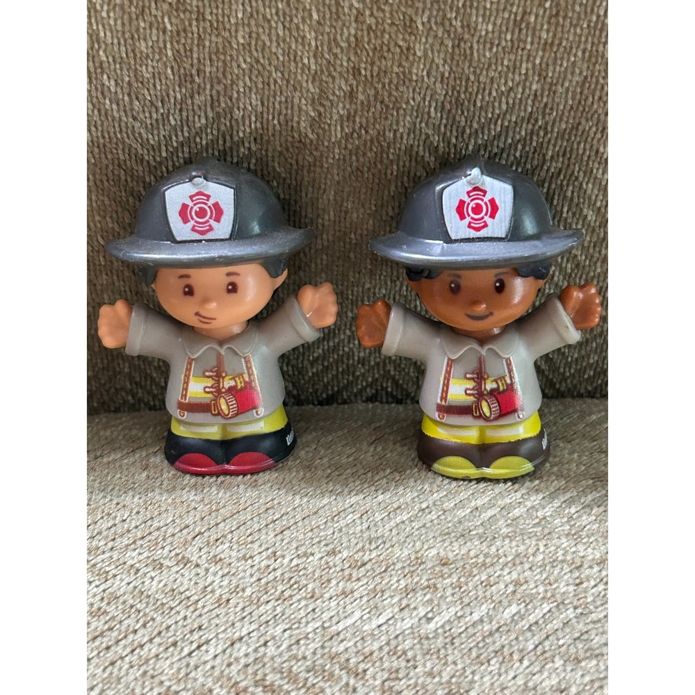 Fisher Price Little People Firefighter Figures Set of 2 Mattel FMN98 GGT33